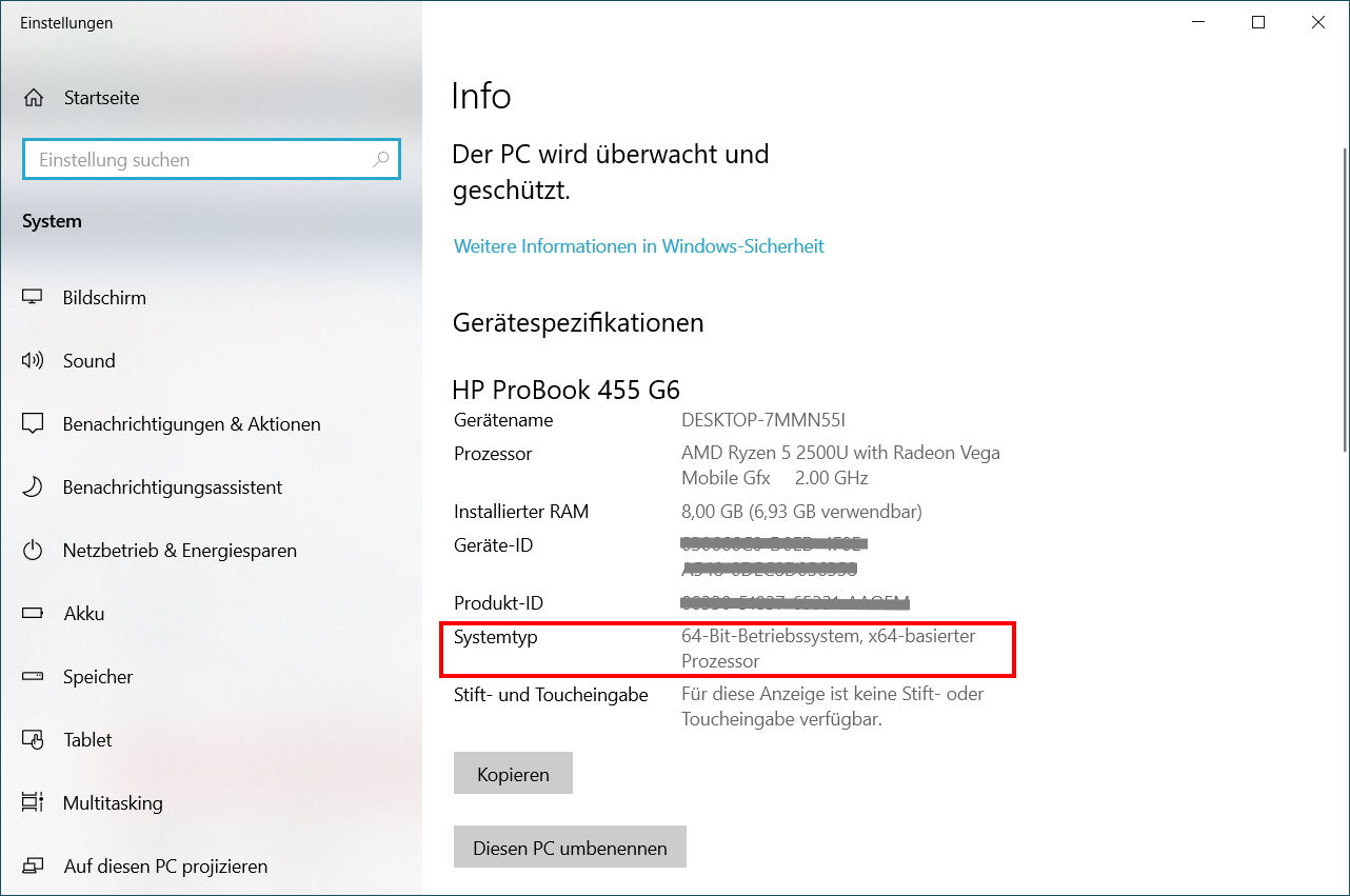 Habe ich 64 Bit oder 32 Bit Windows 10?