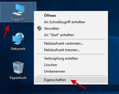 64 Bit oder 32 Bit Windows 10 Schritt 1