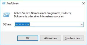 Automatische Updates deaktivieren bei Windows 10 Ausführen Fenster öffnen