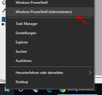 Windows PowerShell öffnen