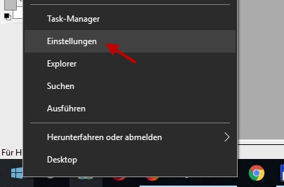 Windows Einstellungen öffnen um Kamerazugriff zu blockieren