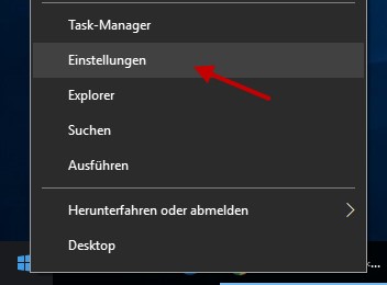 Windows Einstellungen öffnen