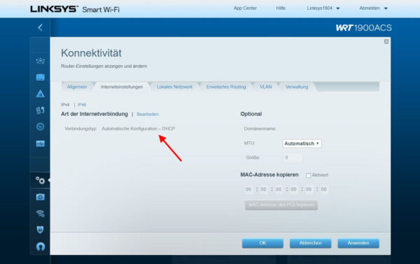 DHCP aktivieren im WLAN-Router