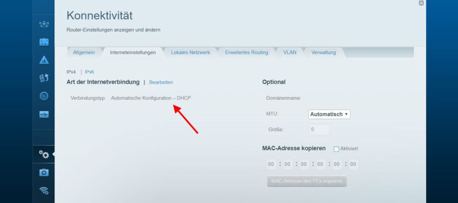 DHCP aktivieren im WLAN-Router