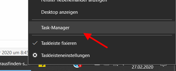 Task-Manager öffnen