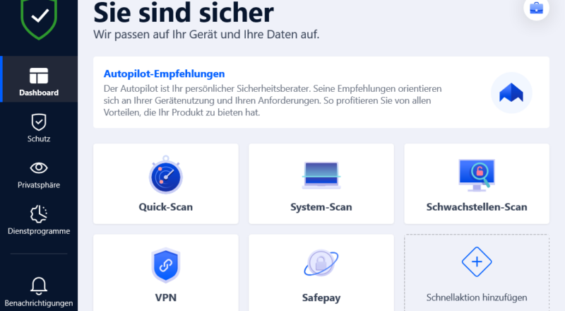 Bitdefender Internet Security Dashboard