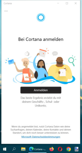 Cortana auf einem Windows PC
