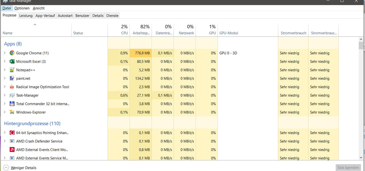 Task-Manager verwenden