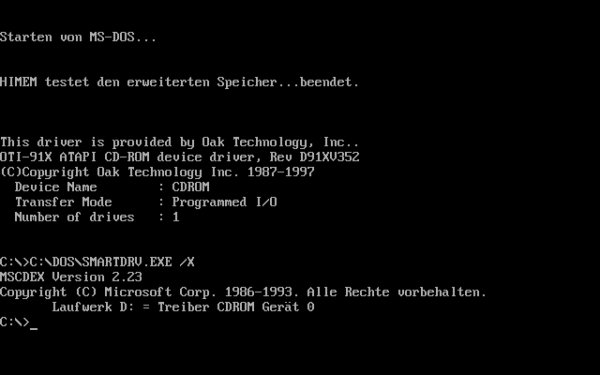 MS-DOS in Deutsch