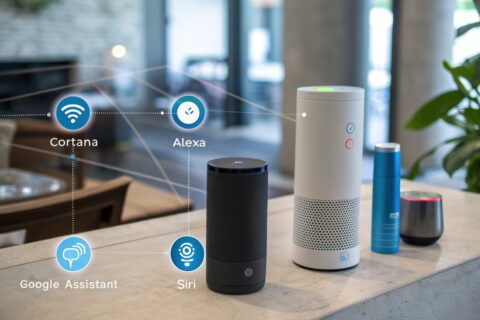 Die Entwicklung der Sprachsteuerung mit KI von Cortana bis heute als Zeitstrahl dargestellt