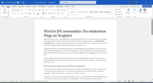Word in JPG umwandeln – Die besten Methoden erklärt