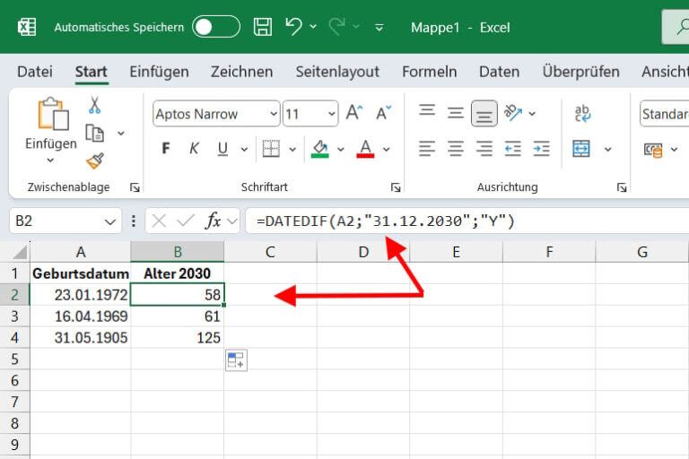Excel Datum Berechnen